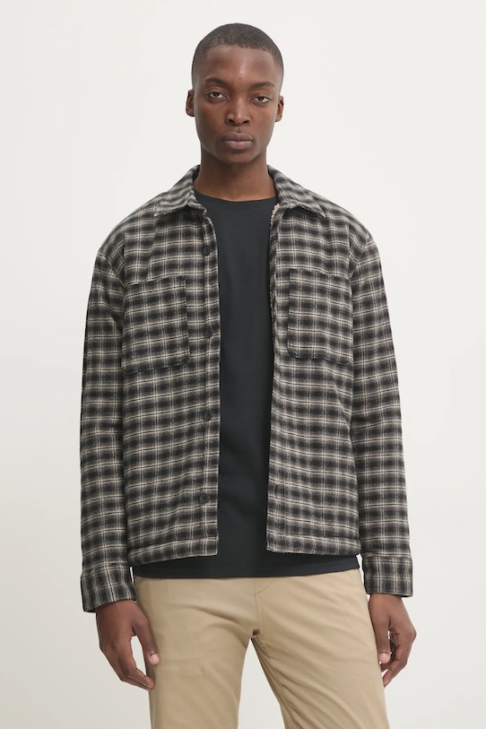 Hollister Co. kurtka bawełniana bez kaptura czarny KI325.4073.908