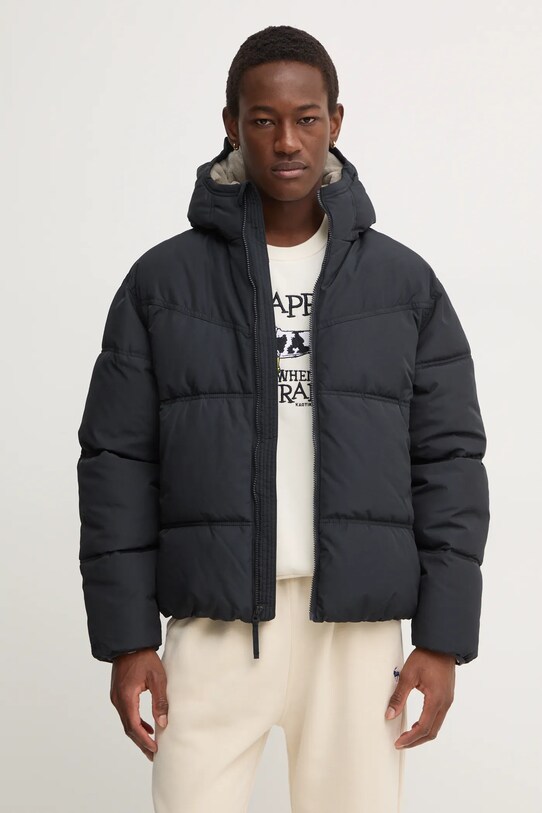 Bunda Hollister Co. s kapucí černá KI332.4123.901