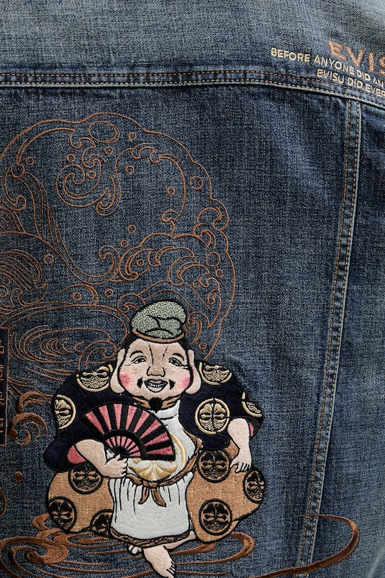 Evisu kurtka jeansowa Printed & Emb 2EAHTM4DJ8001
