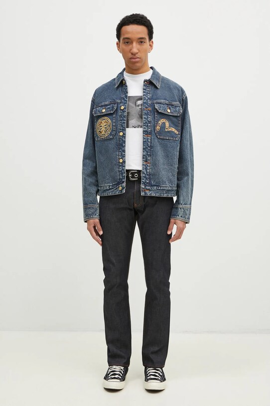 Rifľová bunda Evisu Brocade Appliqué & Carp Emb 2EAHTM4DJ7001