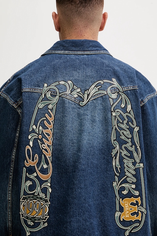 Evisu farmerdzseki Sheridan Daicock Printed 2EAHTM4SJ1015 sötétkék