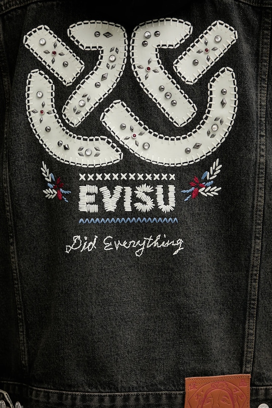 Evisu geacă din denim Weel of Wisdom 2EAHTM4DJ1001