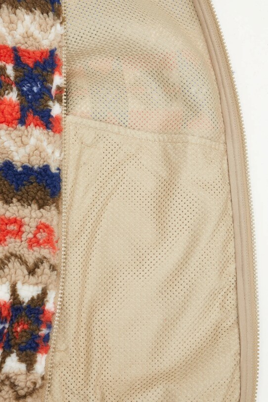 Human Made felpa in pile Nordic Fleece Jacket HM28JK039 beige