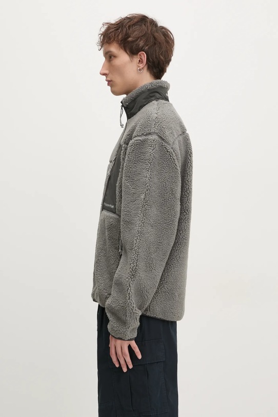 thisisneverthat kurtka SP Sherpa Fleece Jacket TN243BOWHS01 szary AW24