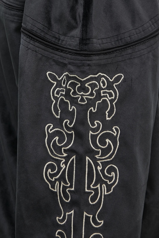 Mikina PLEASURES Unquote Velour P24W010 čierna