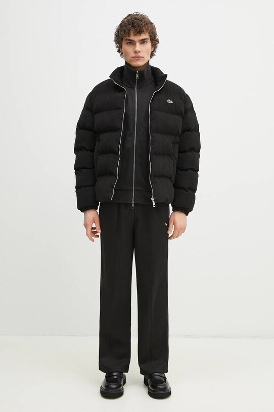 Βελούδινο σακάκι Lacoste BH2890 μαύρο