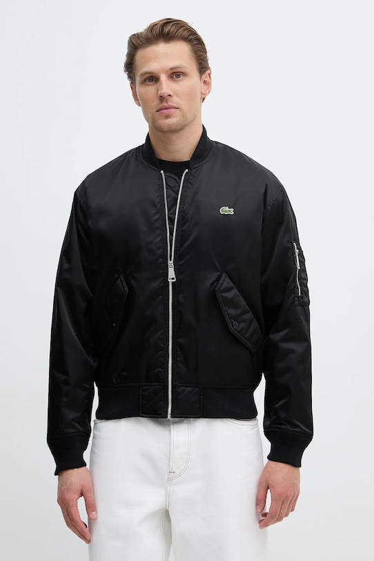 Lacoste geacă bomber cu captuseala negru BH2899