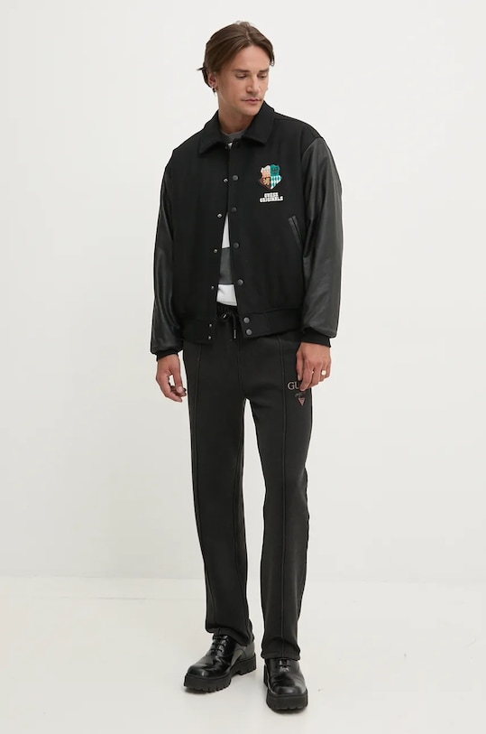 Jakna s dodatkom vune Guess Originals crna M4BL50.WEI00