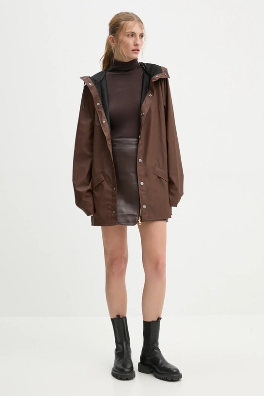 Odzież Rains płaszcz Jacket W3 12010.23 brązowy