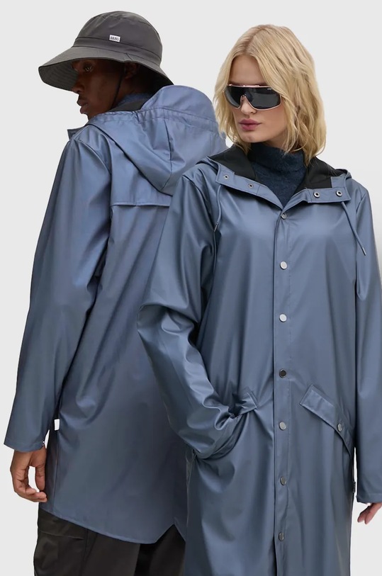 Rains kurtka Long Jacket W3 pozostałe niebieski 12020.36