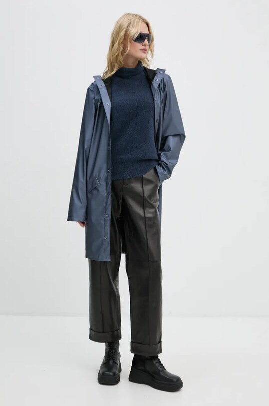 Îmbrăcăminte Rains geaca Long Jacket W3 12020.36 albastru