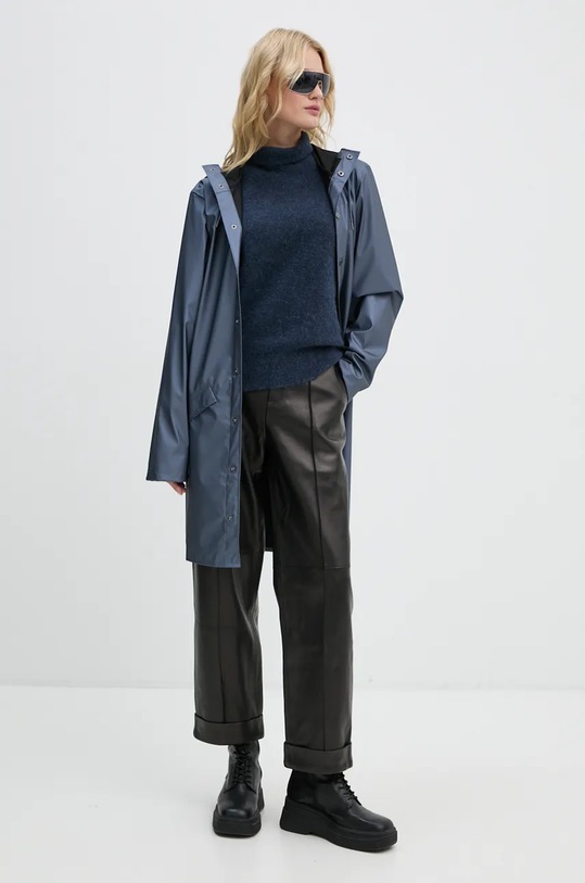 Odzież Rains kurtka Long Jacket W3 12020.36 niebieski