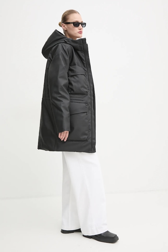 Rains kurtka Askim Long Insulated Cargo Jacket W3T4 15930.01 czarny