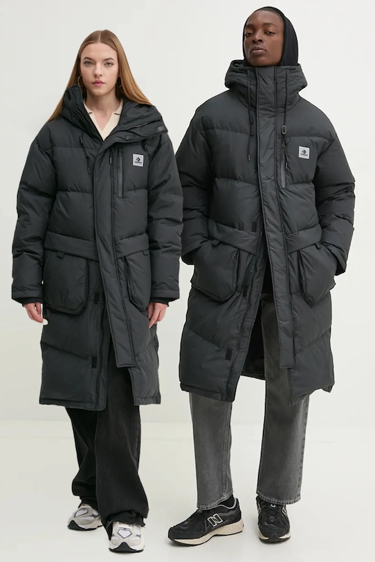 Пухено яке Converse с изолация черен 10025248.A03