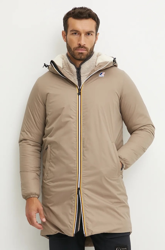 Jakna K-Way s kapuljačom smeđa K3114KW