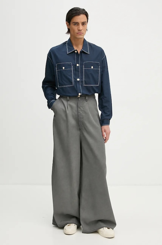 Sunnei camicia in cotone blu navy RTWXSHR019