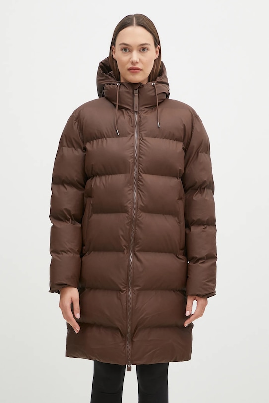 Rains geacă de ploaie Alta Longer Puffer Jacket W3T4 altele maro 15130.23