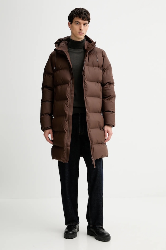 Rains kurtka przeciwdeszczowa Alta Longer Puffer Jacket W3T4 15130.23 brązowy AW24