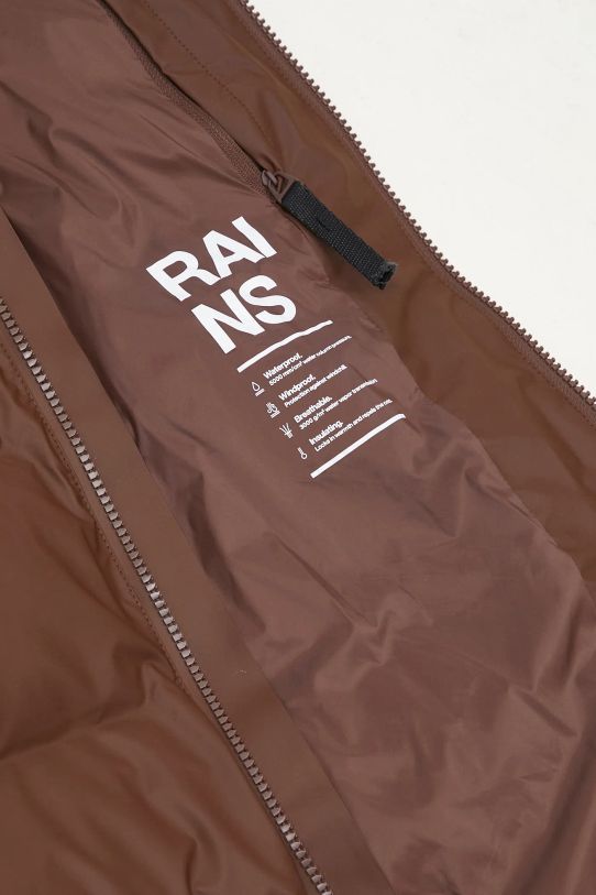 Rains giacca impermeabile Alta Longer Puffer Jacket W3T4 15130.23 marrone