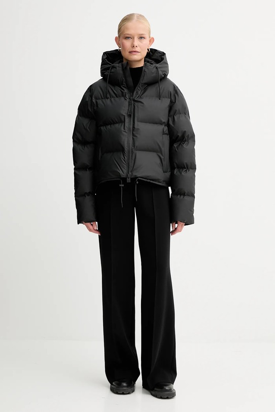 Дождевик Rains Alta Short Puffer Jacket W3T3 чёрный 15150.01