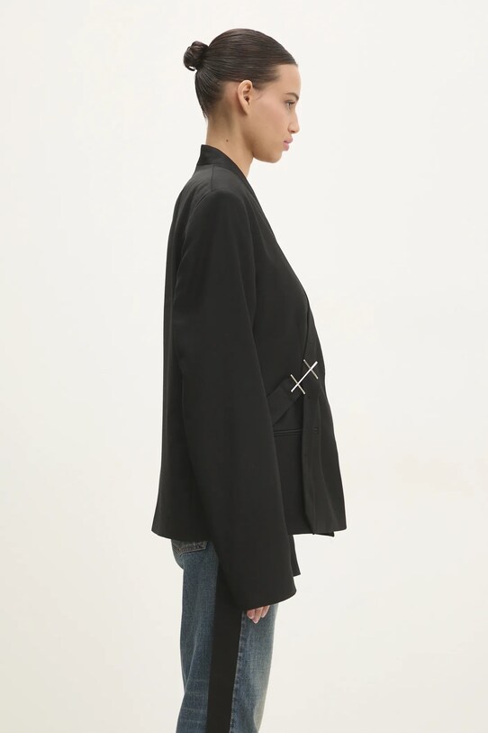 Sako s primjesom vune Heliot Emil AW24.M.04.045.BLK01 crna AW24