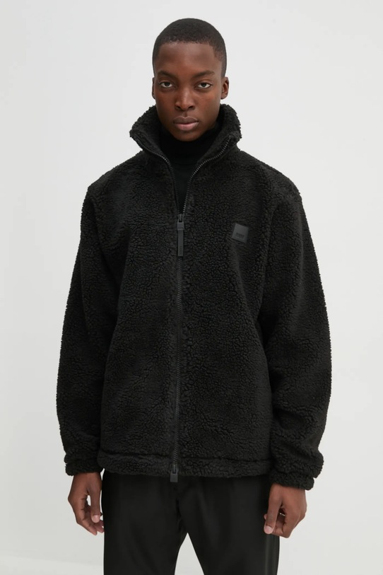 Dukserica od flisa Rains Kofu 19940.01 crna AW24