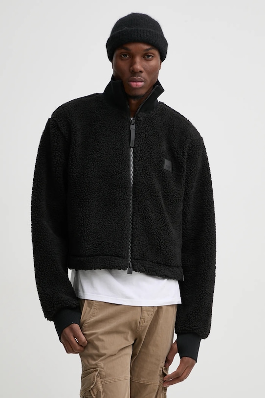 Rains kurtka Kofu Fleece Short Jacket T2 19950.01 czarny AW24