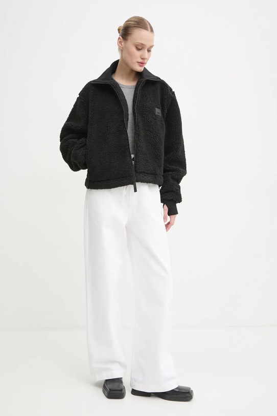 Odzież Rains kurtka Kofu Fleece Short Jacket T2 19950.01 czarny