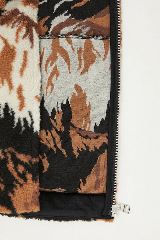 Fleecová mikina s příměsí vlny JW Anderson Zip Front Hooded Jacket JK0337.PG1585.600