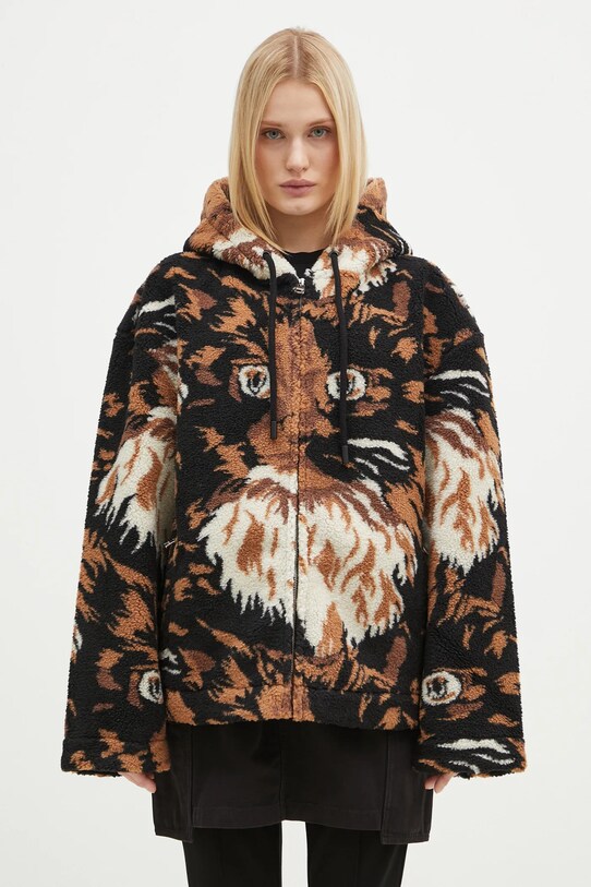 Суичър с вълна JW Anderson Zip Front Hooded Jacket JK0337.PG1585.600 кафяв AW24