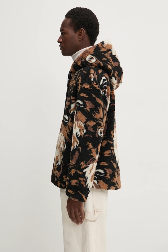 Oblečení Fleecová mikina s příměsí vlny JW Anderson Zip Front Hooded Jacket JK0337.PG1585.600 hnědá