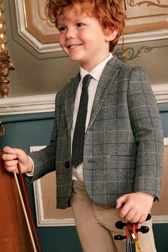 Detské sako Mayoral látka sivá 4460.5A.Mini.9BYH