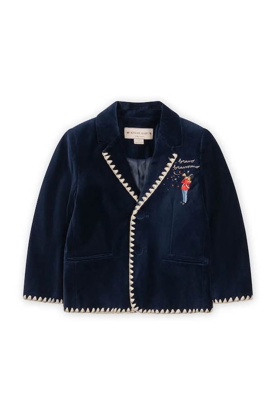 Dječji pamučni sako Konges Sløjd ROCKY BLAZER KS102084 mornarsko plava AW24