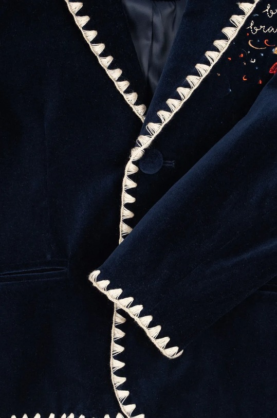 Dječji pamučni sako Konges Sløjd ROCKY BLAZER KS102084 mornarsko plava