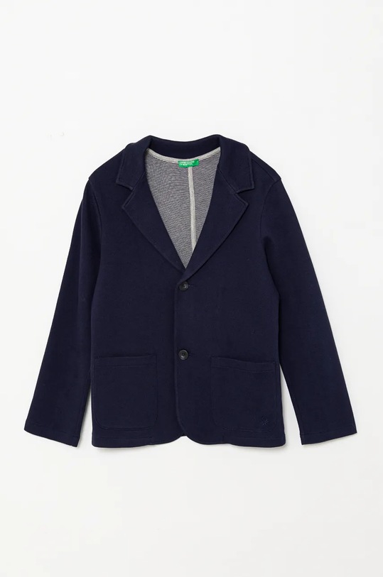 Detské sako United Colors of Benetton pletenina tmavomodrá 3F1YC600H.G.Seasonal