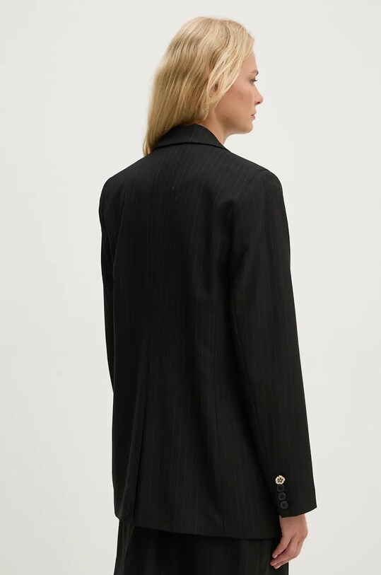 Odzież Bruuns Bazaar marynarka z domieszką wełny BillBBFrida blazer BBW4105 czarny