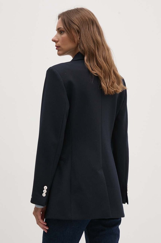 Odzież Tommy Hilfiger marynarka z domieszką wełny WW0WW42245 granatowy