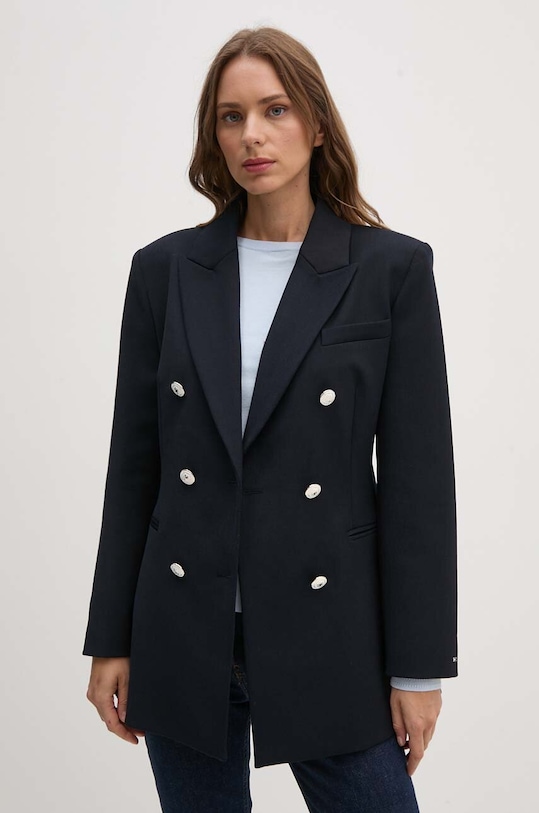 Tommy Hilfiger marynarka z domieszką wełny granatowy WW0WW42245