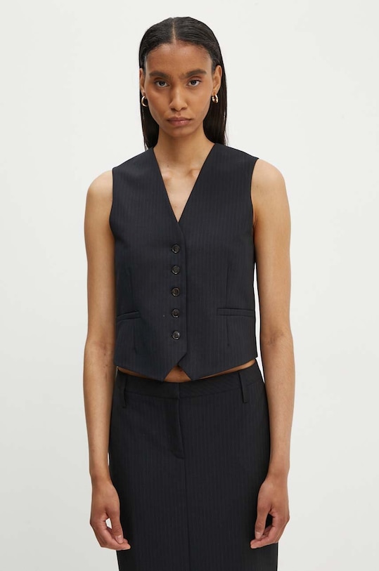 Жилетка з домішкою вовни Herskind Mister темно-синій 5217134