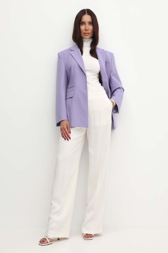 BOSS marynarka wełniana 50518411 fioletowy AW24