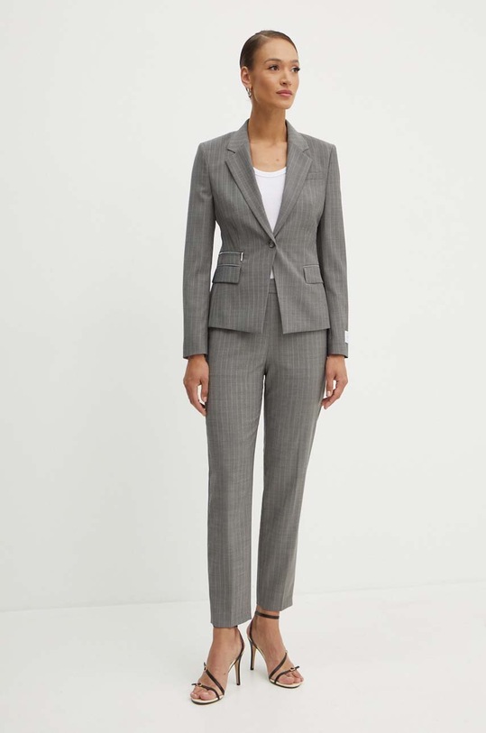 BOSS marynarka wełniana 50525891 szary AW24