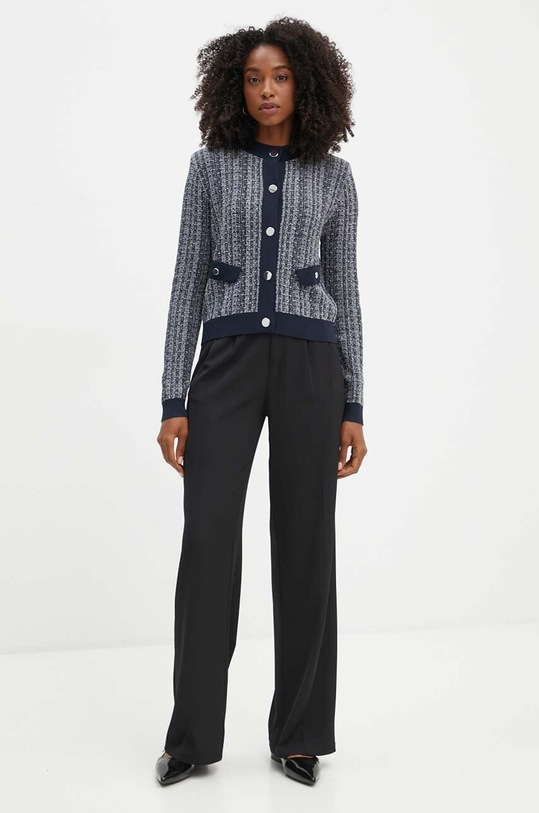 BOSS kardigan 50520443 granatowy AW24