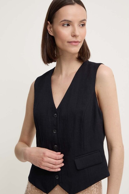 Dkny kamizelka tkanina czarny P4DTUX09