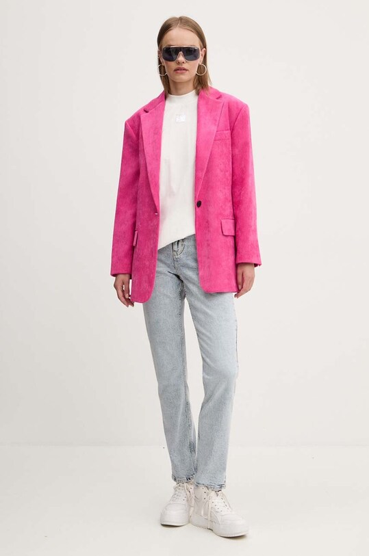 HUGO blazer con aggiunta di lana 50522264 rosa AW24