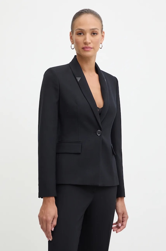 Pinko marynarka z domieszką wełny tkanina czarny 103694.A1XX