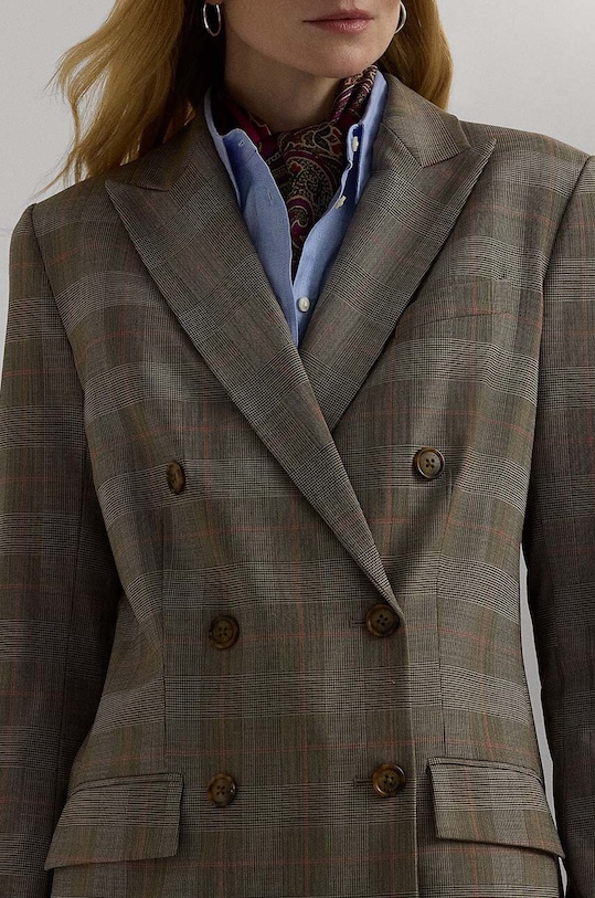 Μάλλινο σακάκι Lauren Ralph Lauren μπεζ 200940241