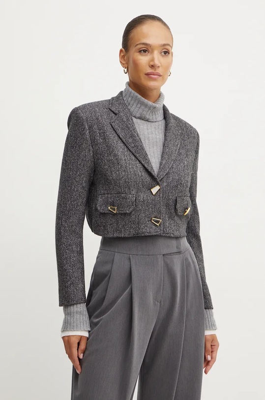 Vlněné sako Pinko 104337.A274 šedá AW24