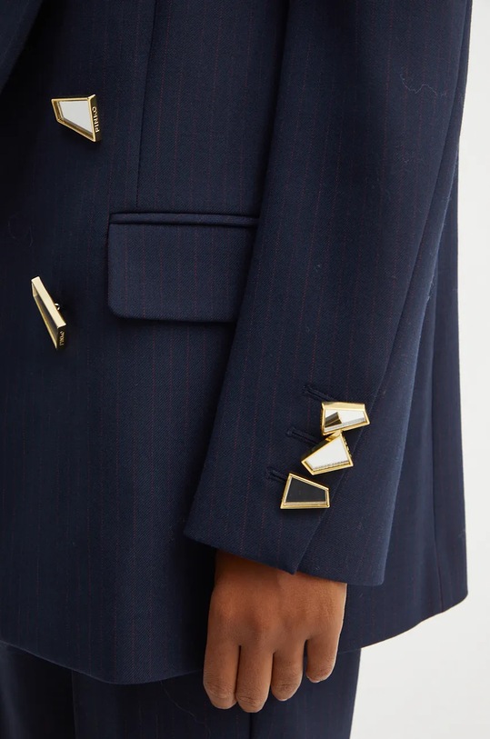 Pinko sacou din lana 104508.A29K bleumarin