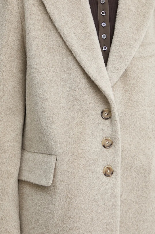 Vlněný kabát Pinko 104481.A27W béžová