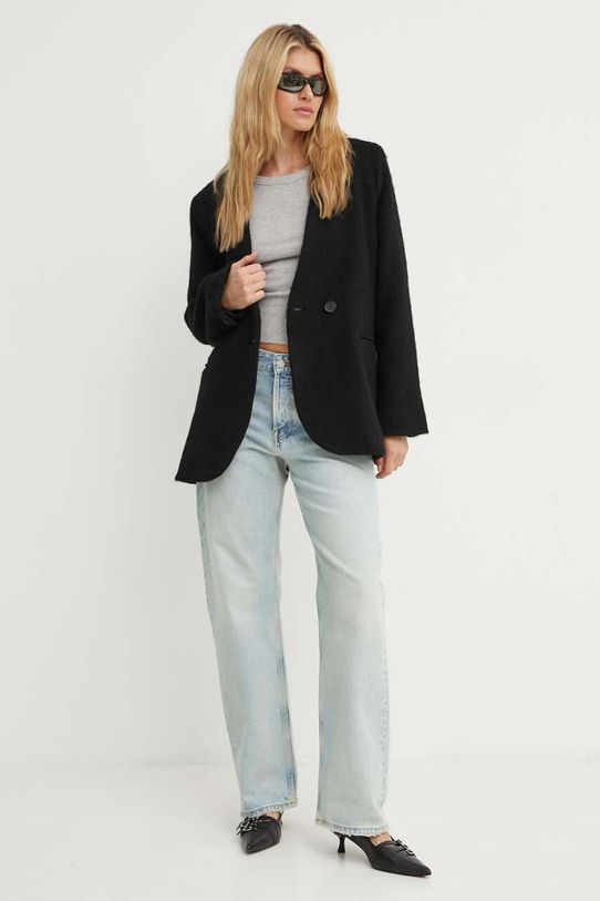 Won Hundred geaca de lana 3054.14242 negru AW24